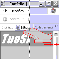 IE lascia sulla destra un margine di 1px