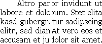 [Immagine: Esempio di paragrafo giustificato con un'indentazione di 2em]