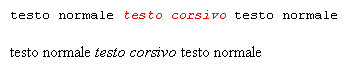 [immagine: Esempio per i codici CSS e HTML sopra riportati]